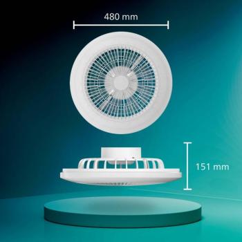 Philips Amigo LED mennyezeti ventilátor, fehér, 48 cm, CCT, RGB kép