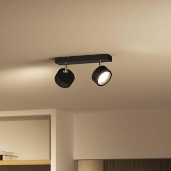 Philips Bracia LED mennyezeti spotlámpa, 2 izzós, fekete kép