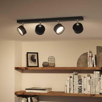 Philips Bracia LED mennyezeti spotlámpa 4 izzós, fekete kép