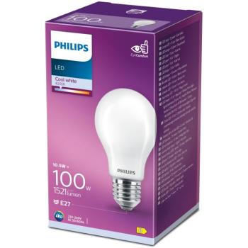 Philips Classic A60, E27, 100 W, hideg fehér