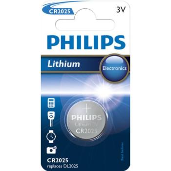 Philips CR2025 Lithium Gombelem B1 kép