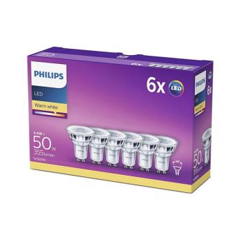 CSOMAG 6x LED Izzó Philips GU10/4,6W/230V 2700K 8718696586013 kép