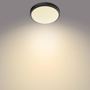 Philips Doris LED mennyezeti lámpa 2700K fekete Ø35cm kép