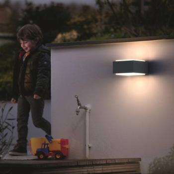 Philips Hedgehog kültéri fali lámpa, antracit, 2 db-os csomag kép