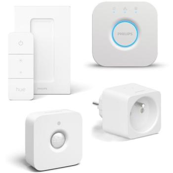 Philips Hue Dimmer Switch EU/UK v2, Hue Motion Sensor EU, Hue 1x Smart plug BE/FR, HUE Bridge EU kép