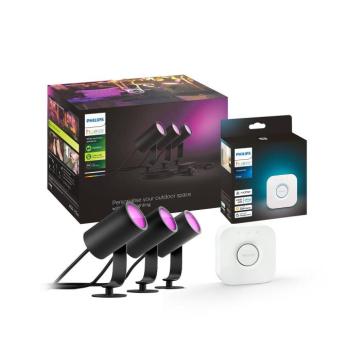 Philips Hue LED spotlámpa Lily, 3 darabos készlet, bridge, RGB, CCT, IP65 kép
