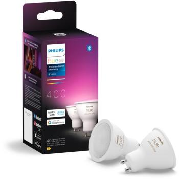 Philips Hue White and Color ambiance 4.2W GU10 szett, 2 db kép