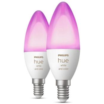 Philips Hue White and Color Ambiance 6W E14 szett 2db