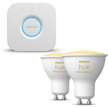 Philips HueWA 4,3 W GU10 2P EUR + Philips HUE Bridge EU kép