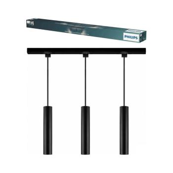 Philips - Kábelre akasztható csillár EASYLINK sínes rendszerhez 3xGU10/7W/230V 1m fekete 8721103091284 kép