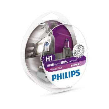 KÉSZLET 2x Autó izzó Philips VISION PLUS 12258VPS2 H1 P14,5s/55W/12V Phil-12258VPS2 kép
