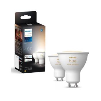 KÉSZLET 2x LED Dimmelhető izzó Philips Hue WHITE AMB. GU10/4,2W/230V 2200-6500K 8720169230033 kép