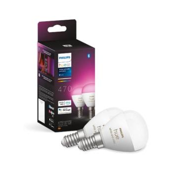 KÉSZLET 2x LED RGBW Dimmelhető izzó Philips Hue WACA P45 E14/5,1W/230V 8719514491281 kép