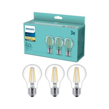 KÉSZLET 3x LED Izzó VINTAGE Philips A60 E27/7W/230V 2700K 8718699777777 kép