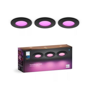 Philips -KÉSZLET 3x LED RGBW Dimmelhető fürdőszobai lámpa Hue SLIM LED/8,3W/230V 8720169264793 kép