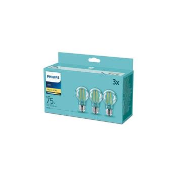 3 db Philips VINTAGE LED izzó, E27, 8,5 W, 230 V, 2700 K 8718699696955 kép
