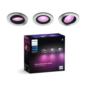 Philips - KÉSZLET 3xLED RGBW Dimmelhető függesztett mennyezeti lámpa Hue CENTURA 1xGU10/4,2W/230V 8720169318854 kép