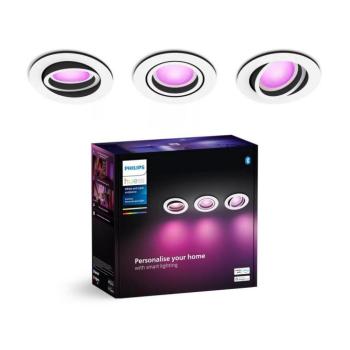 Philips - KÉSZLET 3xLED RGBW Dimmelhető függesztett mennyezeti lámpa Hue CENTURA 1xGU10/4,2W/230V 8720169319097 kép