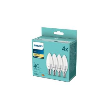 KÉSZLET 4x LED Izzó Philips B35 E14/5W/230V 2700K 8719514313408 kép