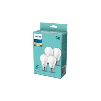 KÉSZLET 4x LED Izzó Philips E27/8W/230V 2700K 8718699774639 kép