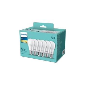 KÉSZLET 6xLED Izzó Philips A60 E27/13W/230V 2700K 8718699775568 kép