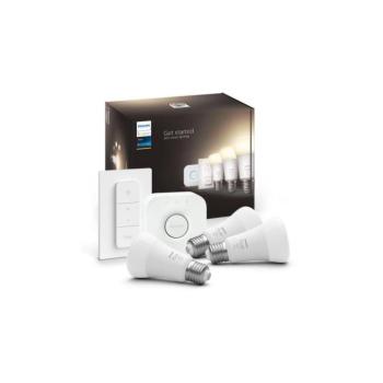 Philips Hue WHITE alapcsomag 3×E27/9,5 W 2700 K + Hue Bridge és dimmer kapcsoló 871951428913000 kép