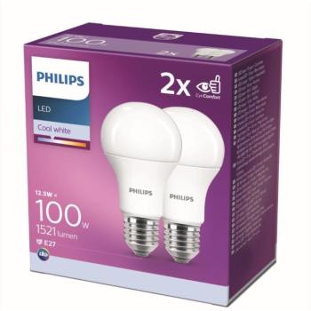 Philips LED 12,5-100W, E27 4000K, 2 db kép