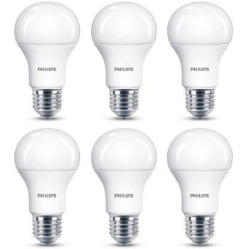 Philips LED 13-100W, E27, 2700K, Matt, 6 db-os szett kép