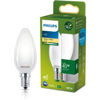 Philips LED 40 W, B35, E14, 2700 K, FR UE SRT4 kép