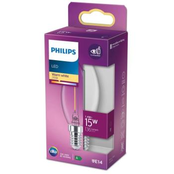 Philips LED Classic gyertya lámpa E14 B35 1,4W átl kép