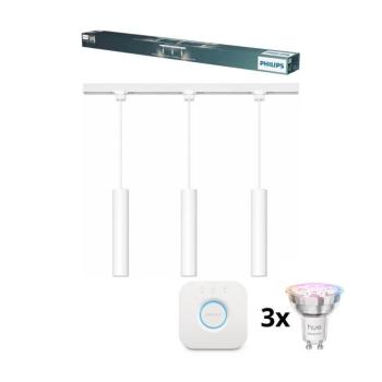 Philips-LED dimmelhető kábeles csillár EASYLINK HUE sínes rendszerhez 3xGU10/4,7W/230V+Hue bridge P7615+3xP7029+P1408 kép