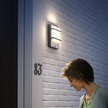 Philips LED kültéri fali lámpa Petronia UE, érzékelővel kép
