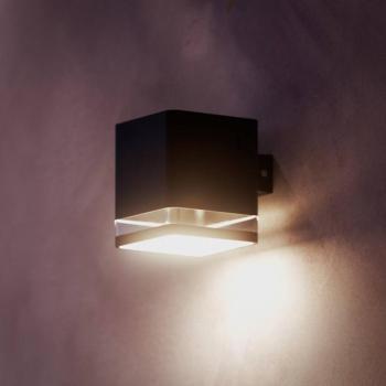 Philips LED kültéri fali világítás Virona, fekete, IP44 kép