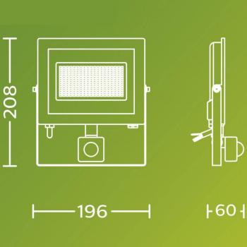 Philips LED kültéri spotlámpa Lois UE érzékelővel, 24 W, 3000 K, IP65 kép