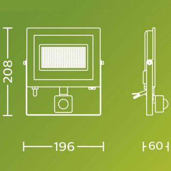 Philips LED kültéri spotlámpa Lois UE érzékelővel, 24 W, 5000 K, IP65 kép