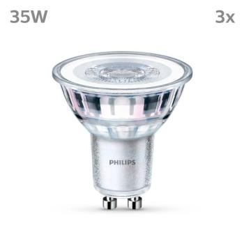 Philips LED lámpa GU10 3,5W 275lm 840 világos 36° 3db 3 db