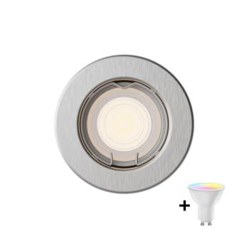 Philips - LED RGBW dimmelhető beépíthető mennyezeti lámpatest PERIDOT 1xGU10/6,5W/230V ezüst P7277+AI2363 kép