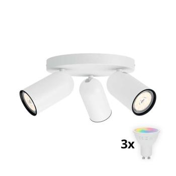Philips - LED RGBW Dimmelhető spotlámpa PONGEE 3xGU10/4,8W/230V fehér + távirányító P2050+3xAI2362 kép