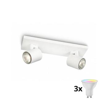 Philips - LED RGBW dimmelhető spotlámpa RUNNER 2xGU10/6,5W/230V fehér P1272+2xAI0589 kép