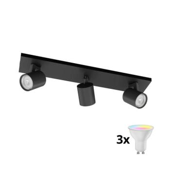 Philips - LED RGBW dimmelhető spotlámpa RUNNER 3xGU10/6,5W/230V fekete P5373+3xAI0589 kép