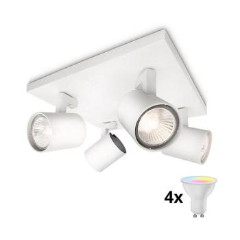Philips - LED RGBW dimmelhető spotlámpa RUNNER 4xGU10/6,5W/230V fehér P1269+4xAI0589 kép