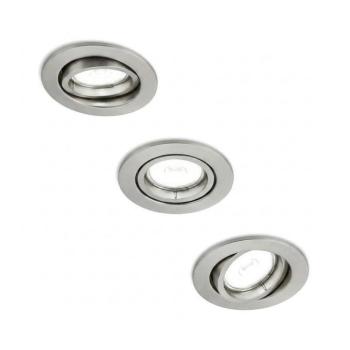 Philips - PERIDOT 3 darabos süllyesztett lámpatest szett, 1x GU10/7W/230V, ezüstszínű 872110303699500 kép