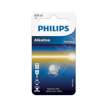 Philips A76/01B - MINICELLS 1,5V 155mAh gombelem alkáliás elem Phil-A76/01B kép
