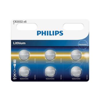 Philips CR2032P6/01B-6 3V 240mAh lítium gombelem CR2032 MINICELLS, 6 db Phil-CR2032P6/01B kép
