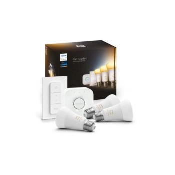Philips Hue kezdőcsomag WA 3xE27/11W 2200-6500K + Hue Bridge és fényerőszabályzó kapcsoló 871951429123200 kép