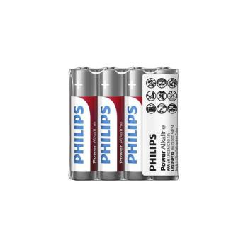 Philips LR03P4F/10 - 4 db alkáli elem AAA POWER ALKALINE 1,5V 1150mAh Phil-LR03P4F/10 kép