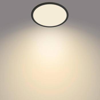 Philips SuperSlim LED mennyezeti lámpa, IP44, Ø 24,5 cm, fekete kép