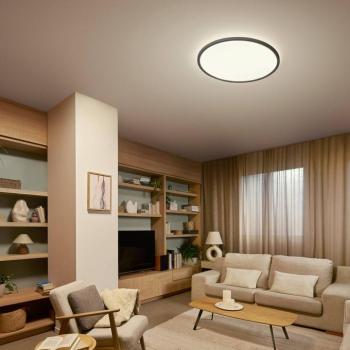 Philips Superslim LED mennyezeti világítás, fekete, CCT, dimmelhető fényerővel kép