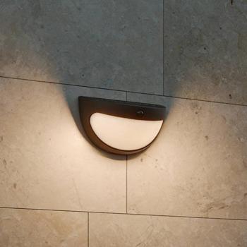 Philips Swyn LED-es napelemes fali lámpa, fekete, érzékelővel, IP44 kép