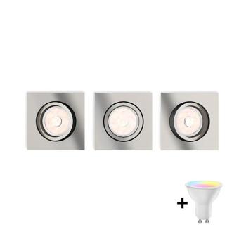 Philips -SZETT 3x LED RGBW dimmelhető beépíthető mennyezeti lámpa DONEGAL 3xGU10/4,8W/230V+távirányító P1944+3xAI2363 kép